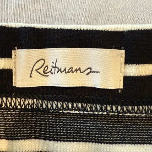 Reitmans Skirt Black White Pencil Knee-Length Casual Office Pull-on Women’s Sz L - Picture 6 of 8